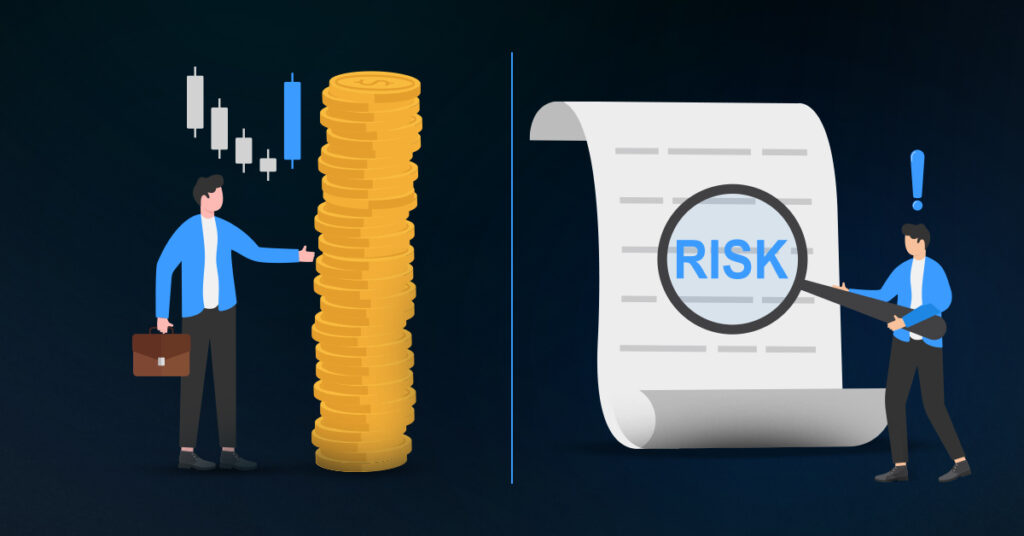 A depiction of options contracts being less risky, but at the cost of a premium price. 